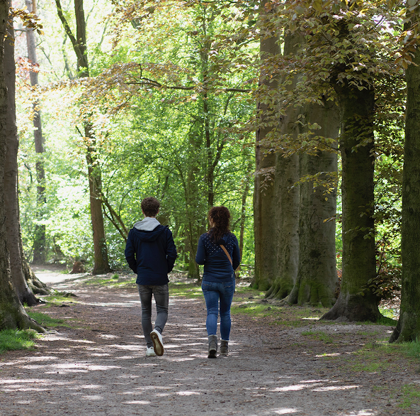 Karen Janssen wandelcoaching voor jongeren: met de bus naar het bos