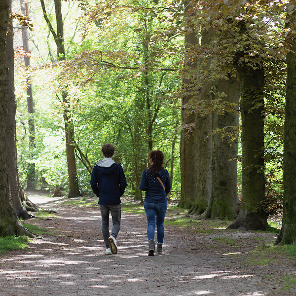 Karen Janssen wandelcoaching voor jongeren: met de bus naar het bos