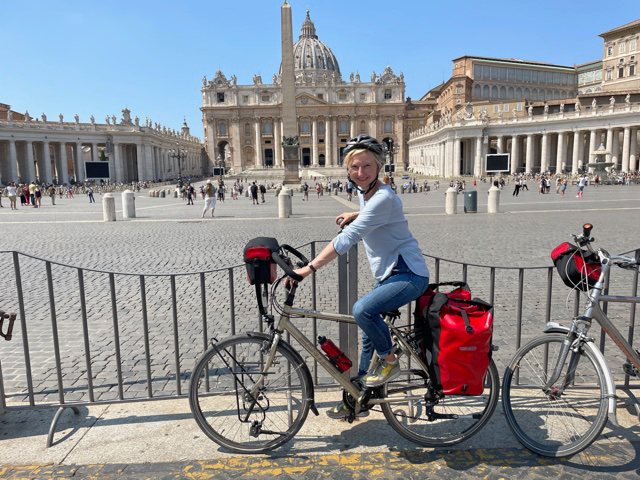 Levenslessen fietstocht Rome Hilde Backus