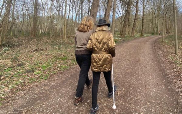 Wandelcoaching voor slechtziendheid, blinden, visueelbeperkten